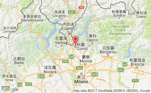 意大利港口科莫como港口地图